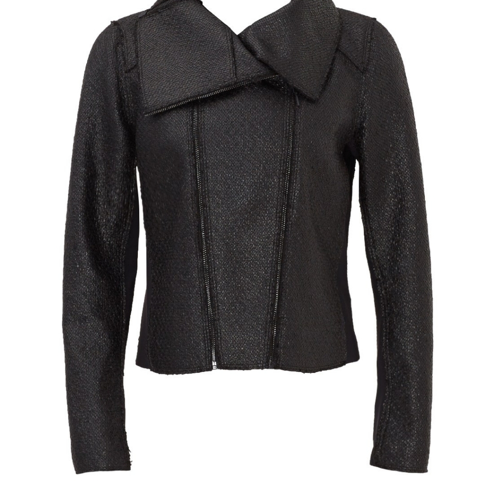 Elie Tahari  Melanie Jacket  Military Large Black